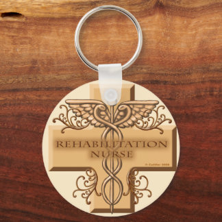 Rehab Nurse Caduceus Key Ring