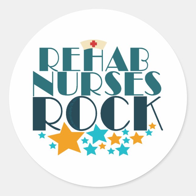 Rehab Nurses Rock Classic Round Sticker (Front)