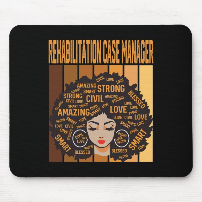 Rehabilitation Case Manager Black History Month Pr Mouse Pad (Front)