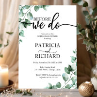 Rehearsal Dinner Before We Do Greenery