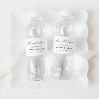 Rehearsal Dinner Bottle Label, The Night Before Water Bottle Label
