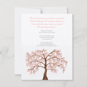 Rehearsal Dinner Cherry Blossom Sakura Tree Invite