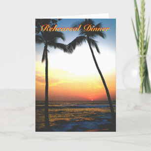Rehearsal Dinner Glowing Sunset Invitation
