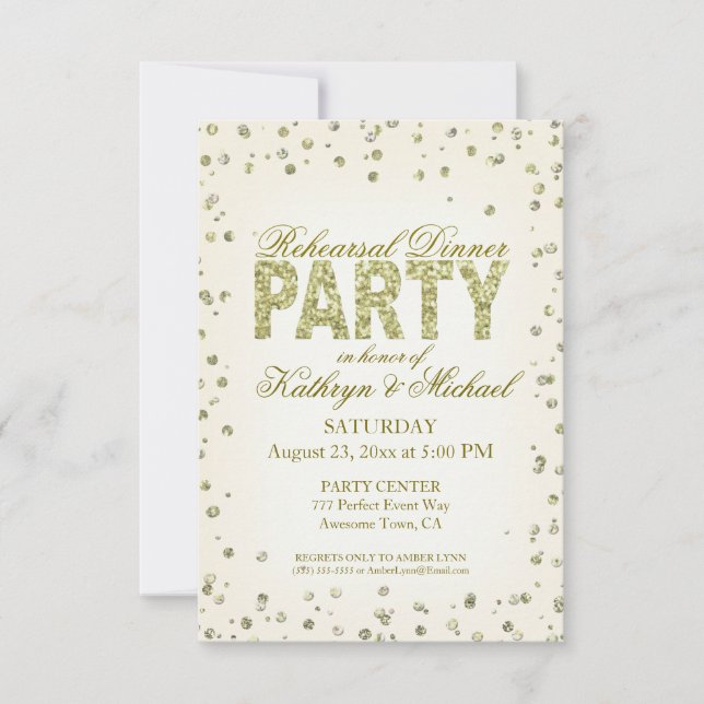 Rehearsal Dinner Invitation (Front)