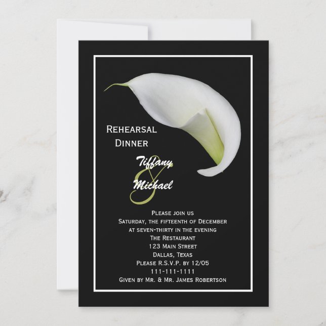 Rehearsal Dinner Invitation (Front)