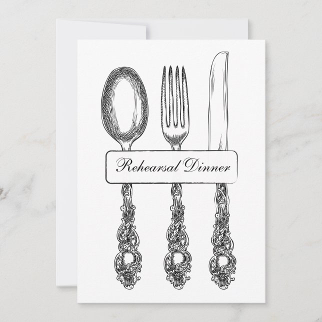 Rehearsal Dinner Invitation (Front)