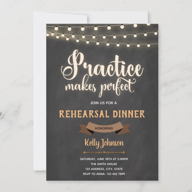 Rehearsal dinner invitation (Front)