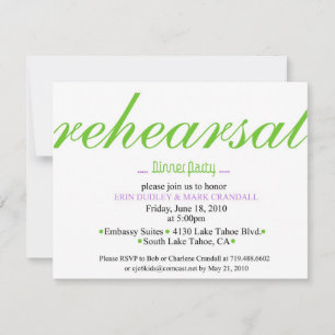 Rehearsal Dinner Invitation