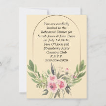 Rehearsal Dinner invitation simple