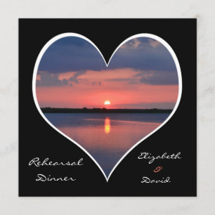 Rehearsal Dinner Invitation - Sunset in Heart