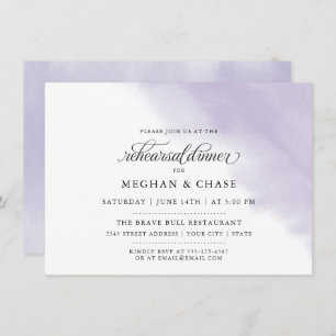 Rehearsal Dinner Lilac Amethyst Watercolor Invitation
