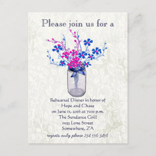 Rehearsal Dinner Mustard Heart Leaf Tree Invitation Postcard
