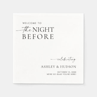 Rehearsal Dinner Napkin The Night Before Napkins