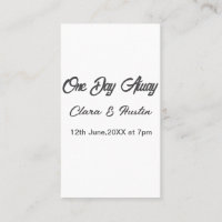 Rehearsal dinner One day away night before name da