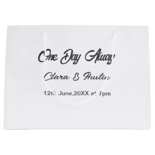 Rehearsal dinner One day away night before name da Large Gift Bag