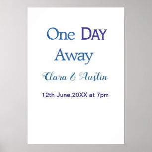 Rehearsal dinner One day away night before name da Poster