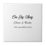 Rehearsal dinner One day away night before name da Tile<br><div class="desc">design</div>