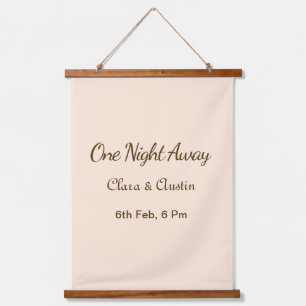 Rehearsal dinner One night away brow orange pastel Hanging Tapestry