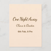 Rehearsal dinner One night away brow orange pastel