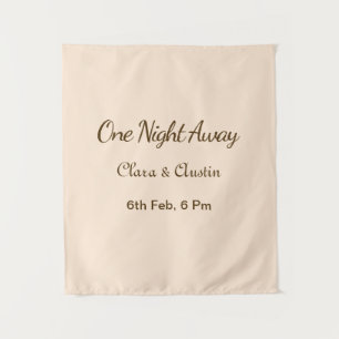 Rehearsal dinner One night away brow orange pastel Tapestry