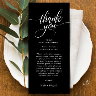 Rehearsal Dinner Place Setting Thank you Card