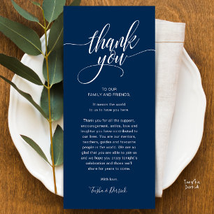 Rehearsal Dinner Place Setting Thank you Card
