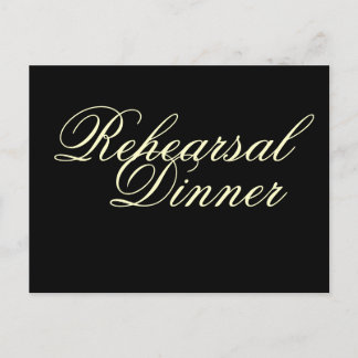 Rehearsal Dinner Postcard Invitations Classic