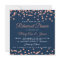 Rehearsal Dinner Rose Gold Glitter Confetti Navy