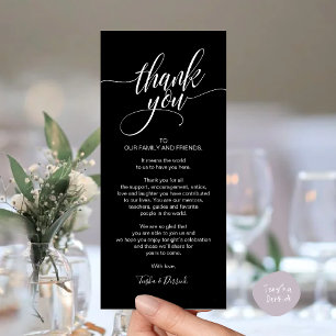 Rehearsal Dinner Thank you Place Setting Card