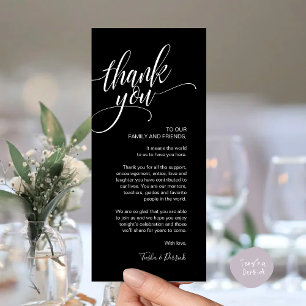 Rehearsal Dinner Thank you Place Setting Card