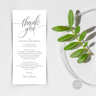 Rehearsal Dinner Thank you Place Setting Card