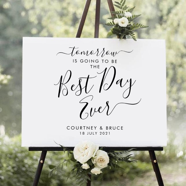 Rehearsal Dinner The Best Day Ever Sign (Creator Uploaded)