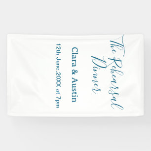 Rehearsal dinner the night before simple minimal m banner