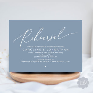 Rehearsal Dinner The Night Before Wedding Party Invitation