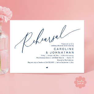 Rehearsal Dinner,The Night Before Wedding Party Invitation