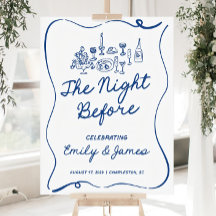 Rehearsal Dinner Welcome Sign, The Night Before