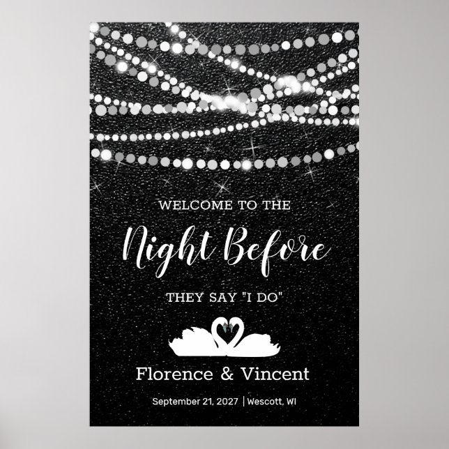 Rehearsal Dinner Welcome to the Night Before  Post Poster (Front)