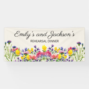 Rehearsal Dinner Wildflowers Name's Banner