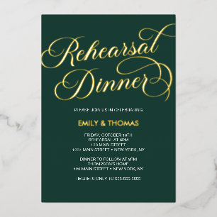 Rehearsal Elegant Invitation Foil Invitatio