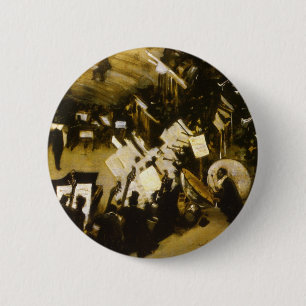 Rehearsal of the Pasdeloup Orchestra by JS Sargent 6 Cm Round Badge