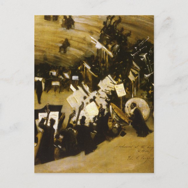 Rehearsal of the Pasdeloup Orchestra by JS Sargent Postcard (Front)