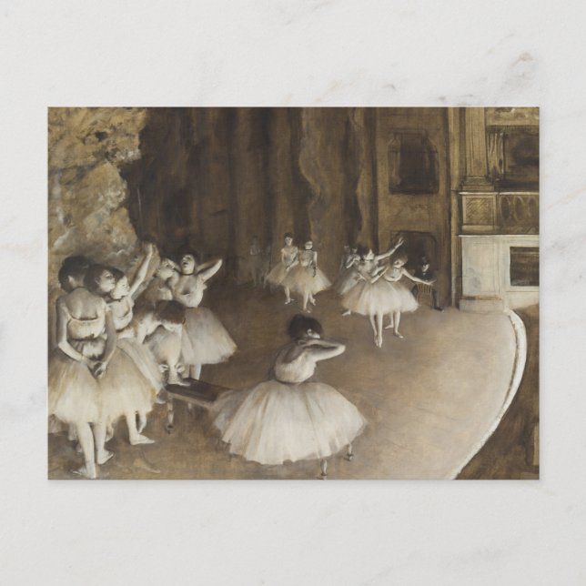 Rehearsal on Stage by Edgar Degas Postcard (Front)