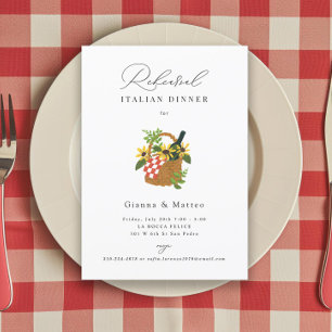 Rehearsal Picnic Basket Invitation