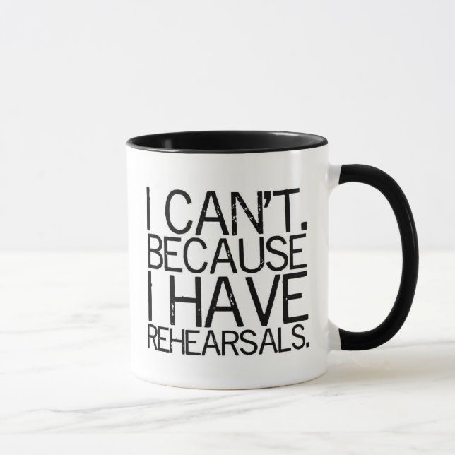 Rehearsals (black) 2-Sided Mug (Right)