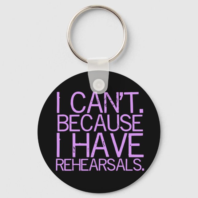 Rehearsals (lavender) Keychain (Front)