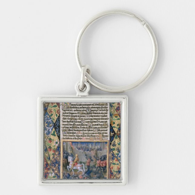 Rehoboam waging war against Jeroboam Key Ring (Front)