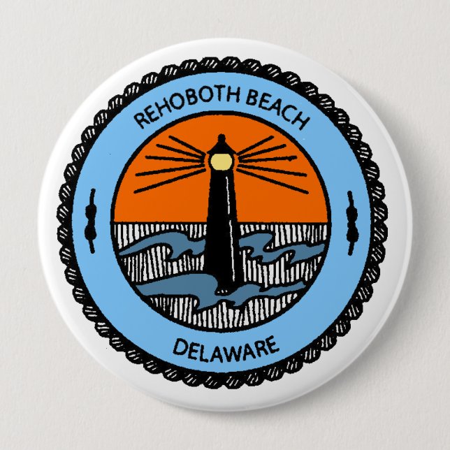 Rehoboth Beach. 10 Cm Round Badge (Front)