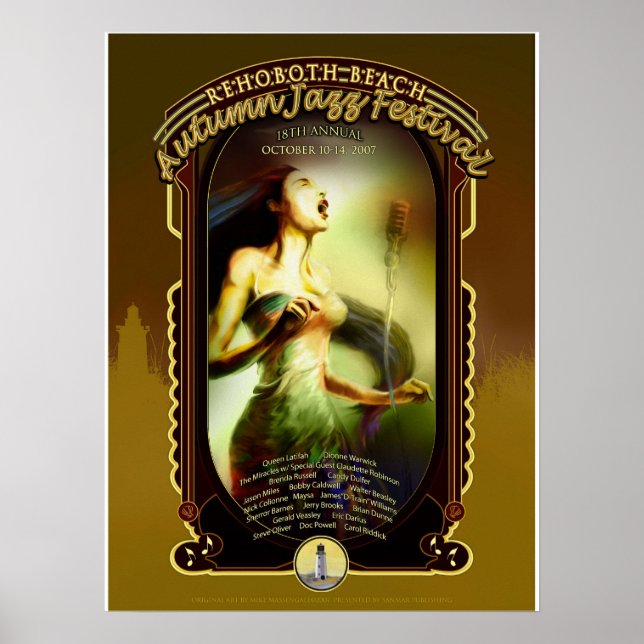 Rehoboth Beach Autumn Jazz Fest 2007 Poster (Front)