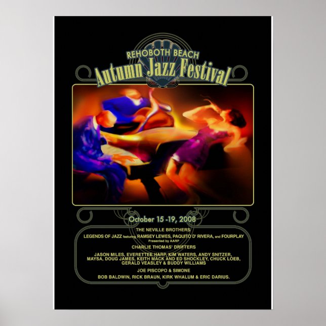 Rehoboth Beach Autumn Jazz Fest 2008 Poster (Front)