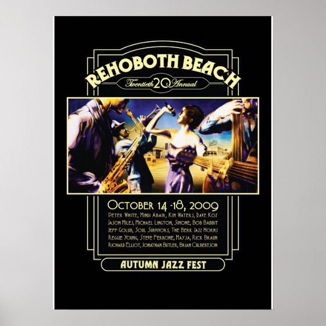 Rehoboth Beach Autumn Jazz Fest 2009 Poster (Front)